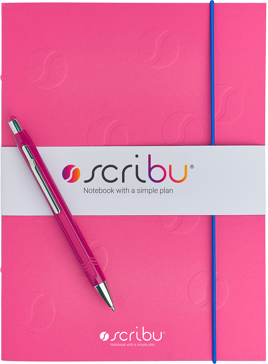 scribu Business Notizbuch Euphoric Pink mit epsilon Kugelschreiber